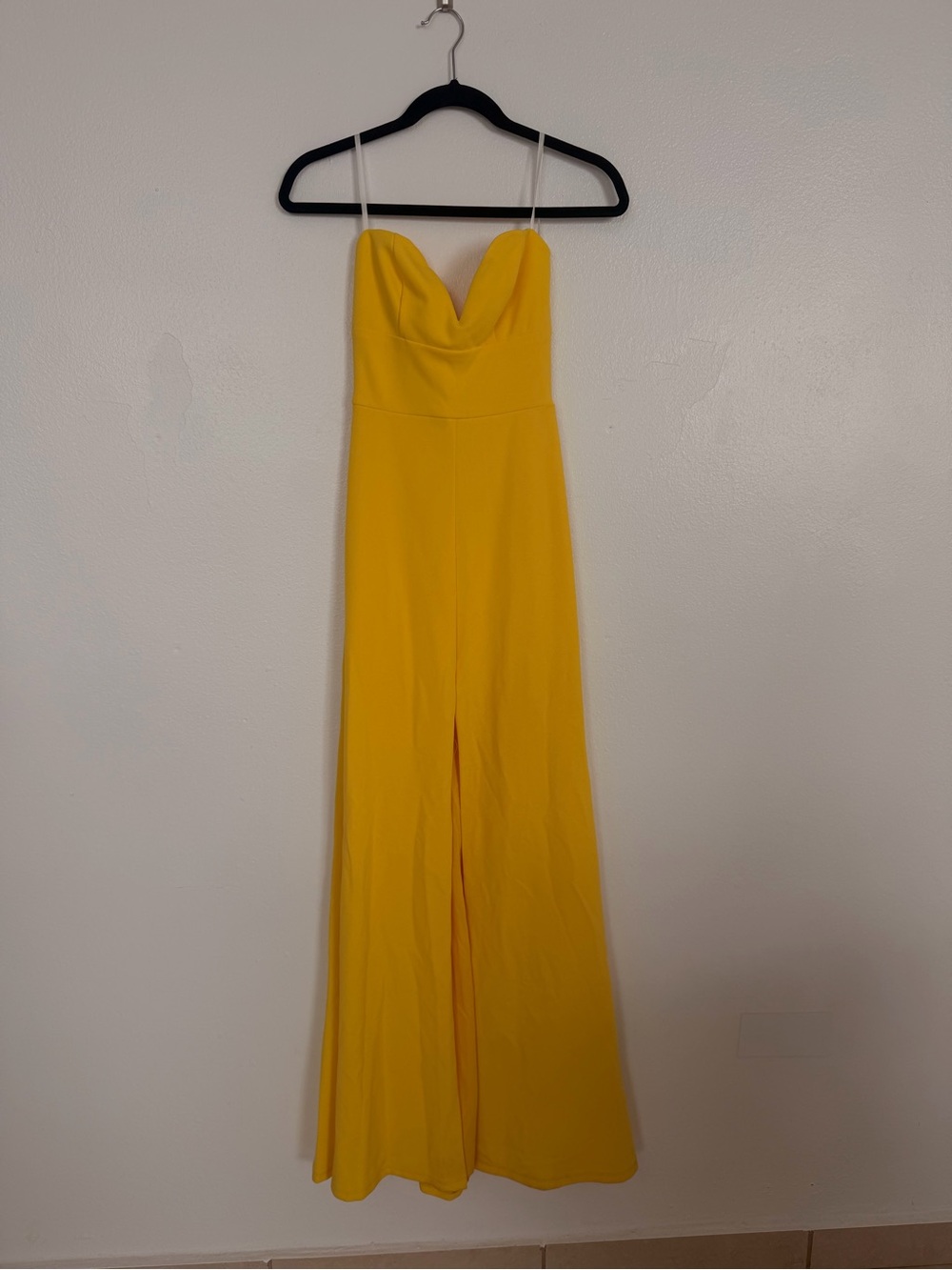 Strapless Yellow Jumpsuit Dress
